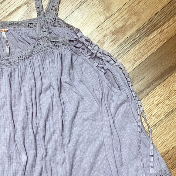 FREE PEOPLE | Sweet Thing Lace Up sides Tunic Dress in lilac | Size XS - Picture 5 of 10
